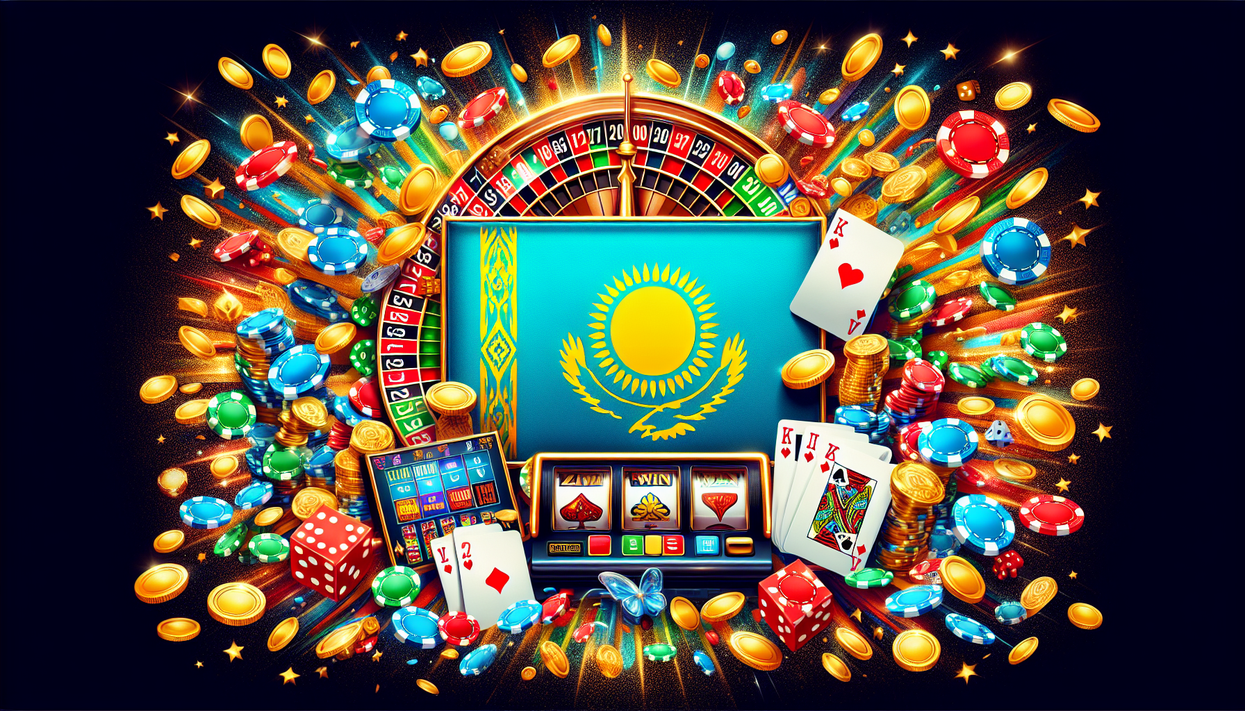 Логотип онлайн казино 1win на синем фоне